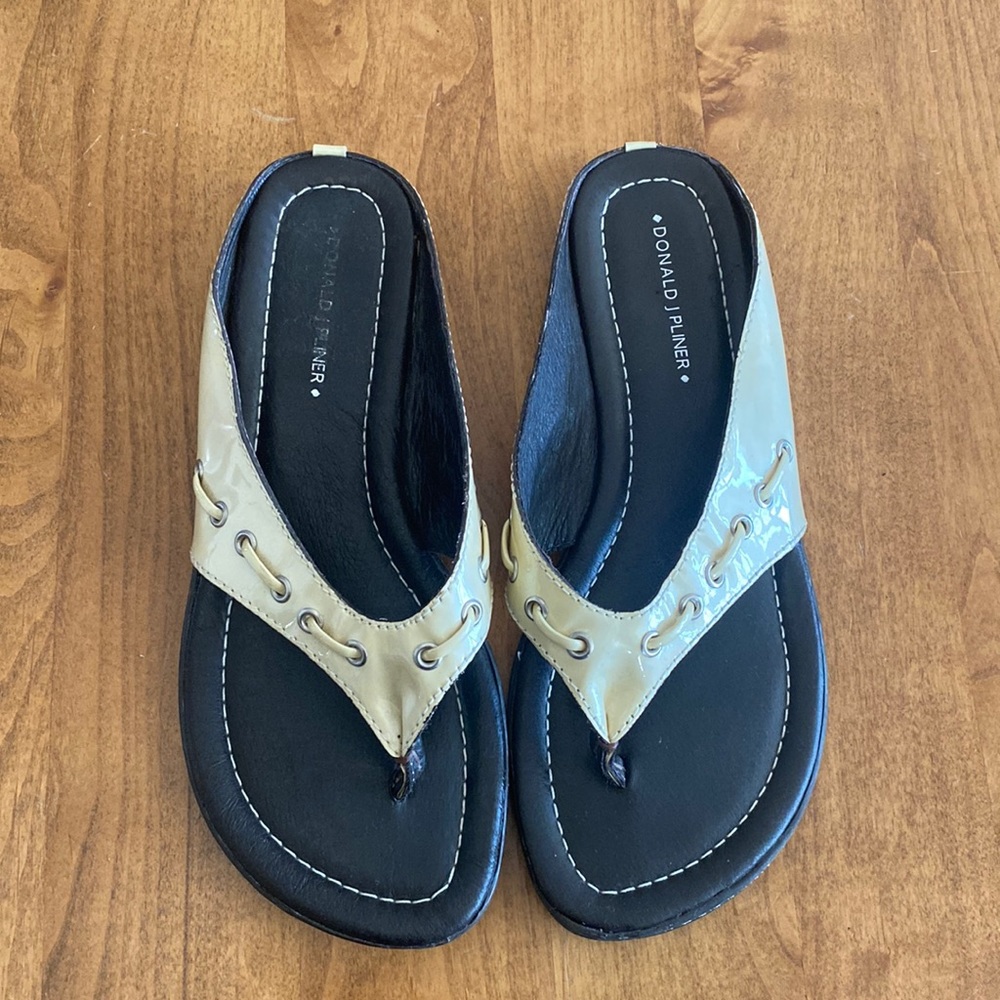 Donald J Pliner patent leather sandals